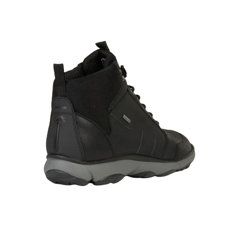 GEOX Nebula 4x4 Ab Cushioning, Abrasion Resistant, And Waterproof High Top Outdoor Shoes Men's Black-3