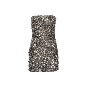 Rotate Sleeveless Dress Women's Silver