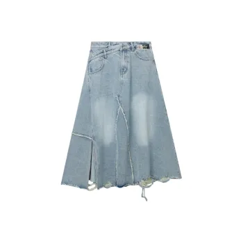 MUSIUM DIV Asymmetric Denim Skirt
