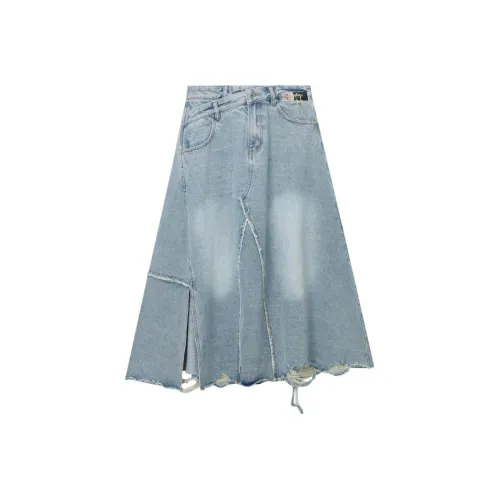 MUSIUM DIV Asymmetric Denim Skirt