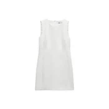 ZARA ZW Series Sleeveless Dress Women's White