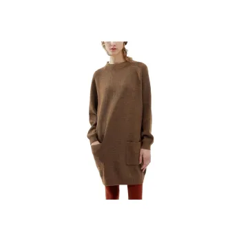 UNIQLO FW23 U Series Long-Sleeved Dresses Women's Camel