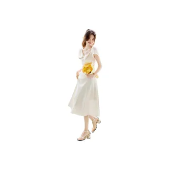 Mo Han Yi Mei Short Sleeved Dress Women's Ecru