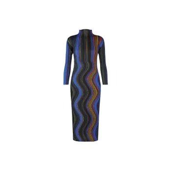 PLEATS PLEASE ISSEY MIYAKE Warp Midi Dress