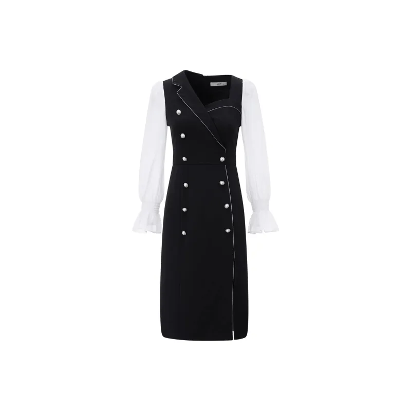 AUI Long Sleeved Dress Women's Black-0