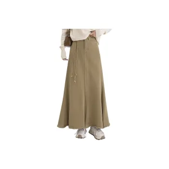 Cypress House Denim Long Skirt Women's Khaki