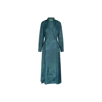 Shanghai Tang Winding Stream Party Silk Wrap Dress