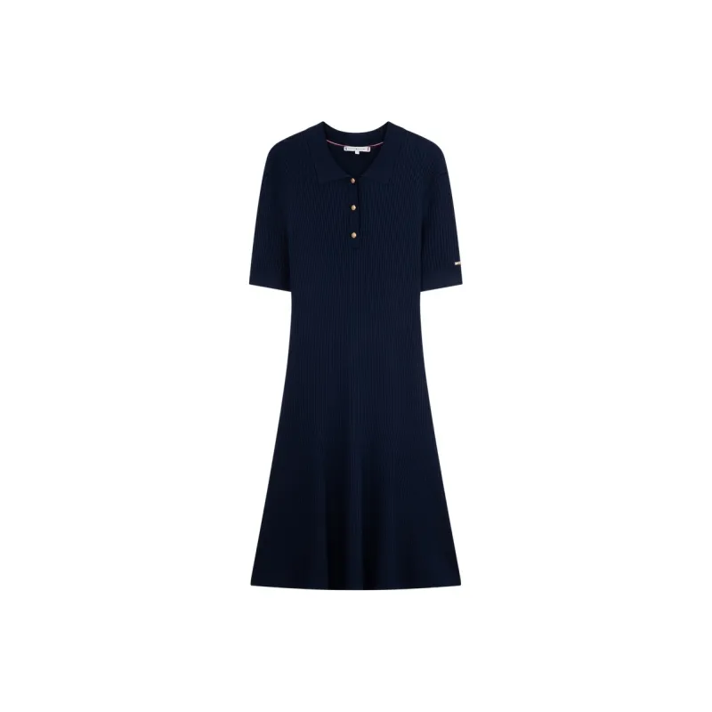 Tommy Hilfiger Short Sleeved Dress Women's Navy Blue-0
