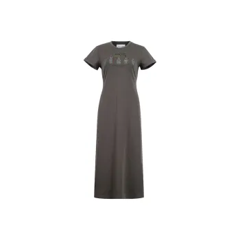 Valeria Obbaco Short Sleeved Dresses Women's Gray