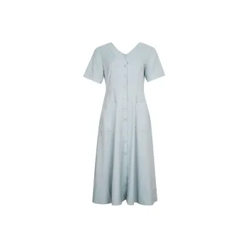 JESSYLINE Short Sleeved Dress Women's Gray Blue