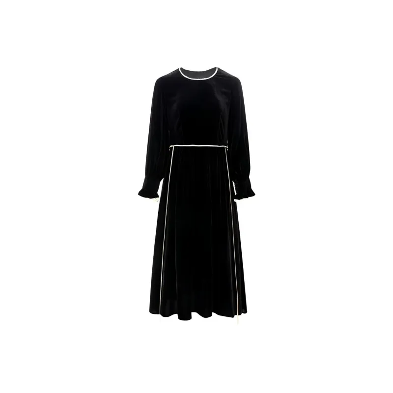 Ink Beauty Long Sleeved Dresses Women's Black-0