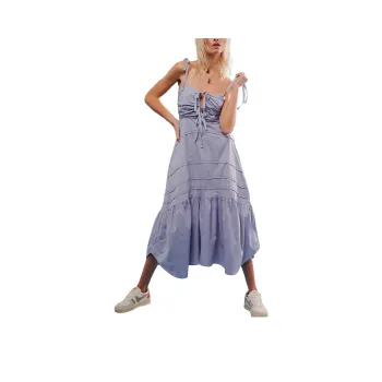 FREE PEOPLE Palma Midi Dress Slip Dresses Women's Blue Heron