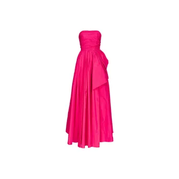 PINKO FW23 Abito Lungo In Taffetà Con Maniche Rimovibili Sleeveless Dress Women's Pink