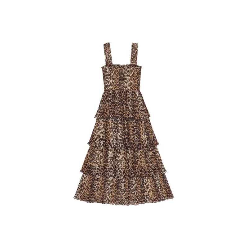 GANNI FW23 Slip Dress Women's Almond Milk Color-0