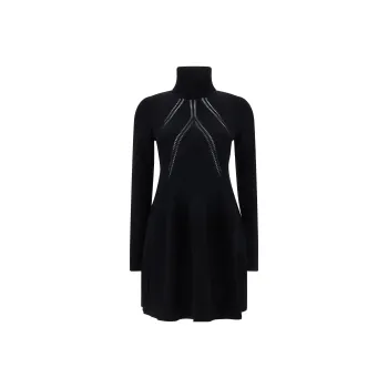 JIL SANDER Crochet-trimmed Knit Minidress