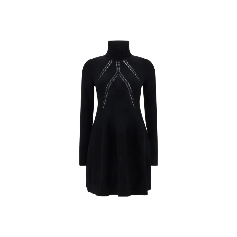 JIL SANDER Crochet-trimmed Knit Minidress-0