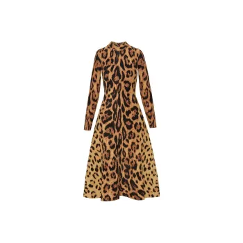 Oscar De La Renta Jaguar Jacquard Dress