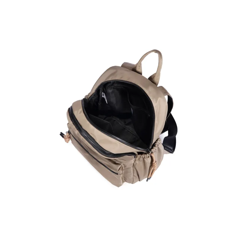 Dubaolu Fabric Backpack Medium Size Women's Black/Light Camel-11