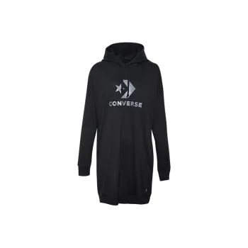 Converse Oversized PO Hoodie Jersey Dress Long Sleeved Dresses Women's Black