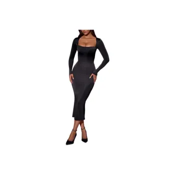 OH POLLY SS25 Aimee Long-Sleeved Dresses Women's BLACK/Black