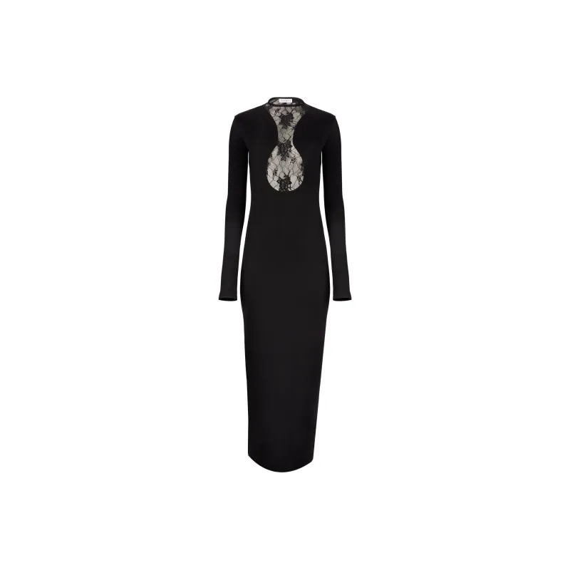 NINA RICCI Lace panelling Maxi Dress-0