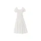 White Short-Sleeved Dress