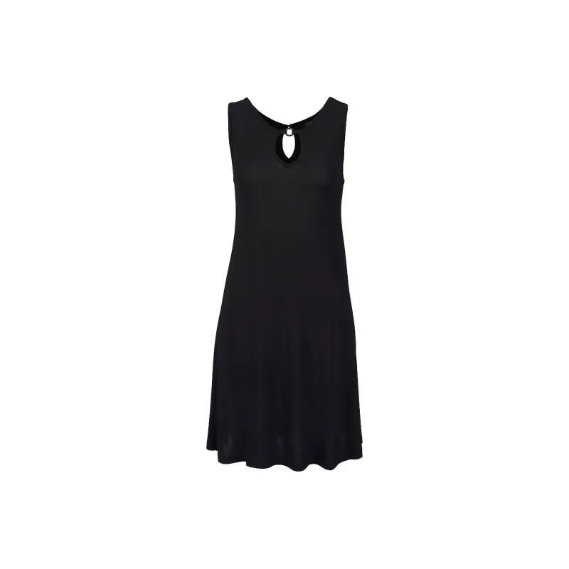 Victoria's Secret LASCANA Printed Sleeveless Mini Dress/Black Sleeveless Dress Women's Black-0