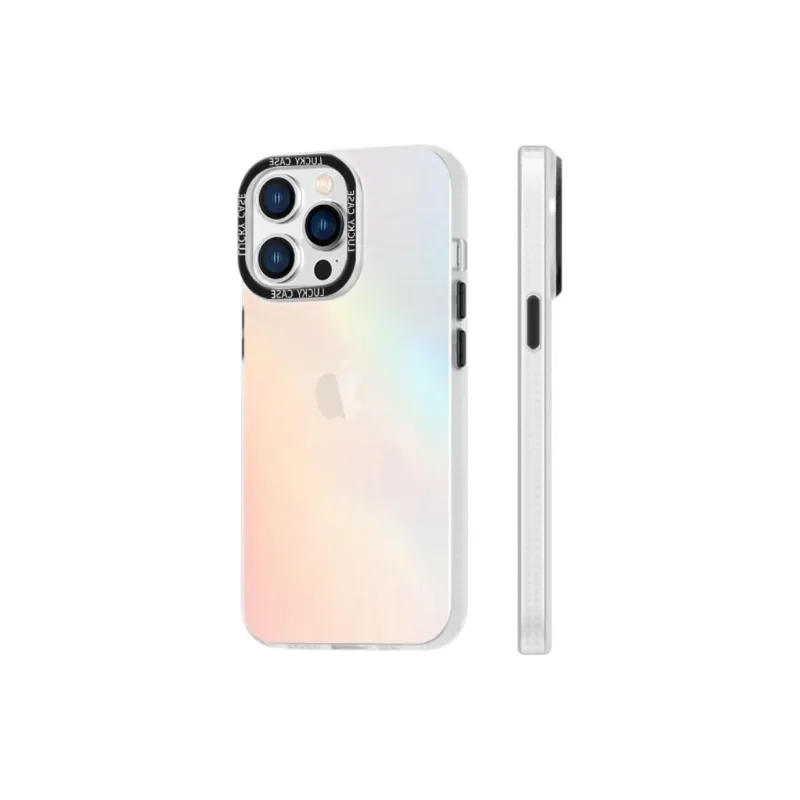 Wei Xin Acrylic Material Aurora Laser Gradient Phone Cases Compatible With IPhone 16/15 Pro Max/Apple 13/14 Pro/Max-2
