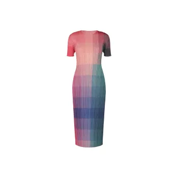 ISSEY MIYAKE Pleated Midi Dress