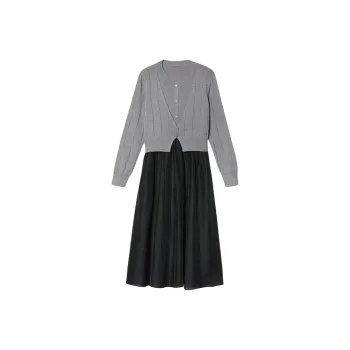 PSALTER Long Sleeved Dress Women's Silver Gray