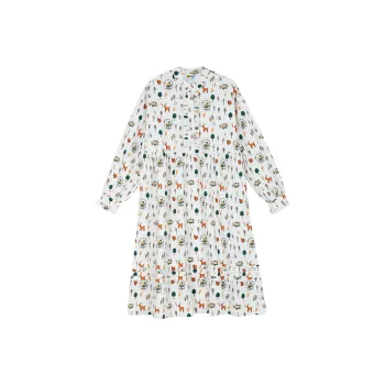 B.Duck Long Sleeved Dress Women's Ecru