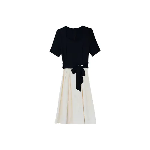 IDLE SOUL Short Sleeved Dress Women's Black