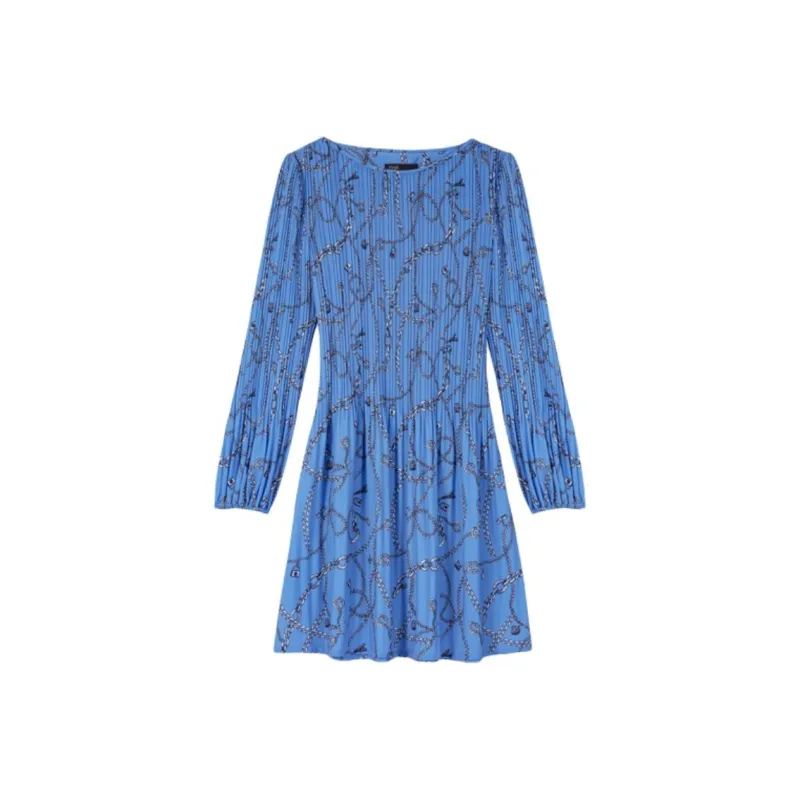 Maje Long Sleeved Dress Women's Multicolor-0