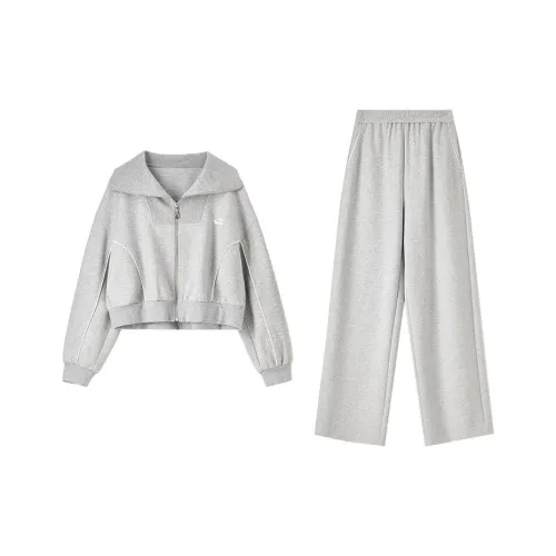SENTUBILA Casual Suits Women's Light Heather Gray