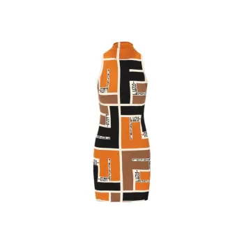 FENDI Colour block High neck Minidress