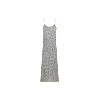 ZARA Slip Dresses Women's Silver