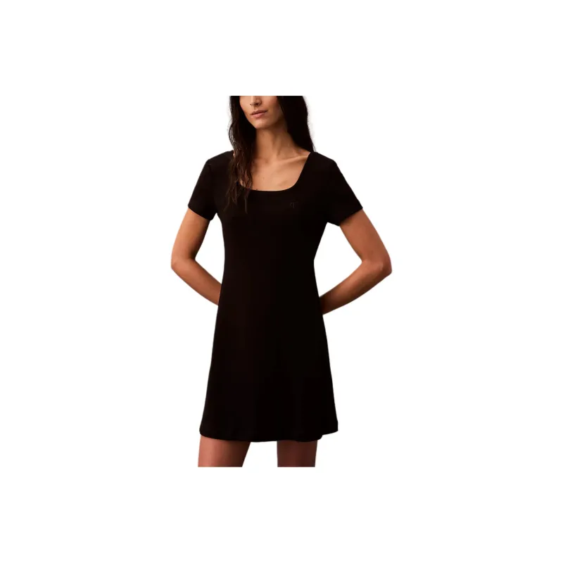 CALVIN KLEIN Short-Sleeved Dresses Women's Black-0