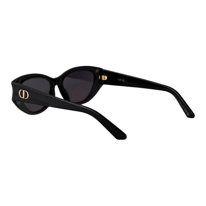 DIOR Irregular Shape Sunglasses Women's Black-3