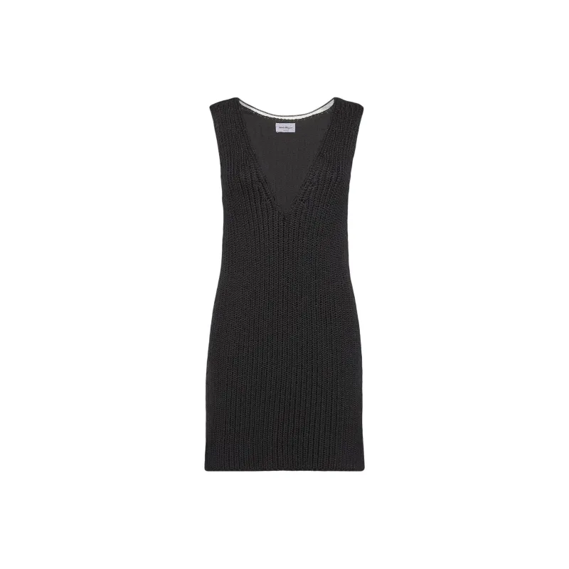 Ferragamo Sleeveless Dresses Women's Black-0