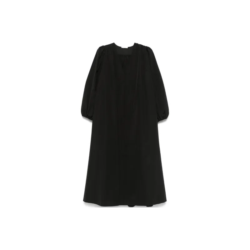 THE ROW Beauvoir V Neck Midi Dress-0