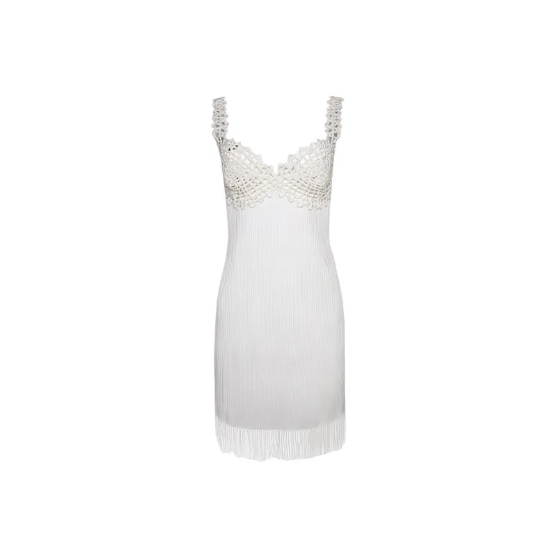 PROENZA SCHOULER Embroidered detail Ribbed knit Dress-0