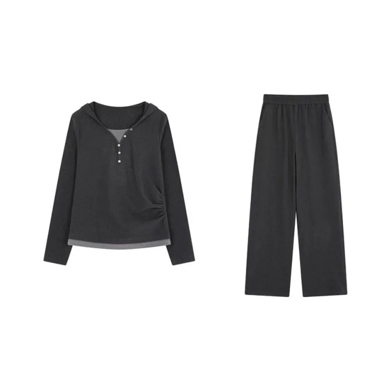 Mo Han Yi Mei Casual Suit Women's Gray-0