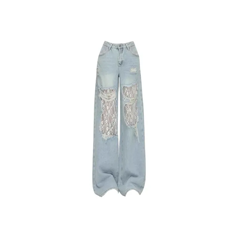 HUINIAN Jeans Women's Light Blue-0