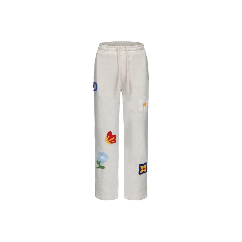 Mu Xiao Xin Casual Pants Women's White Gray-0