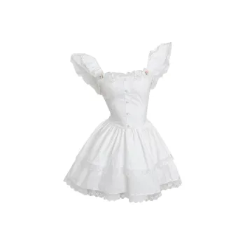 AURORA MUSE Short Sleeved Dress Women's White