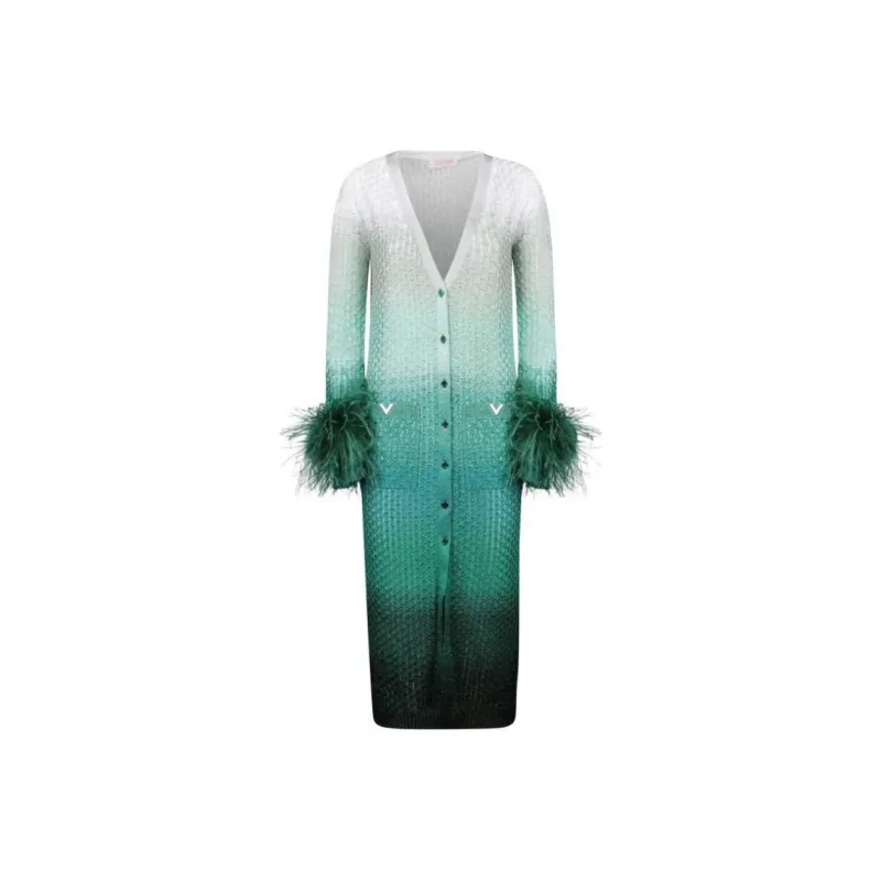 Valentino Long Sleeved Dress Women's Green-0
