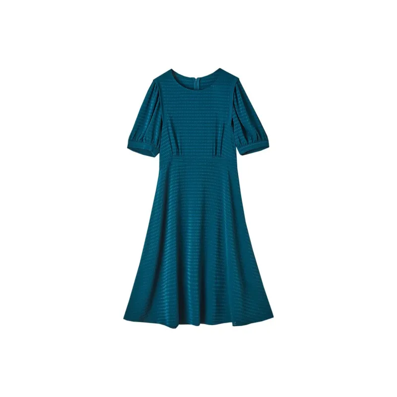 Dme Short Sleeved Dresses Women's Peacock Blue-0