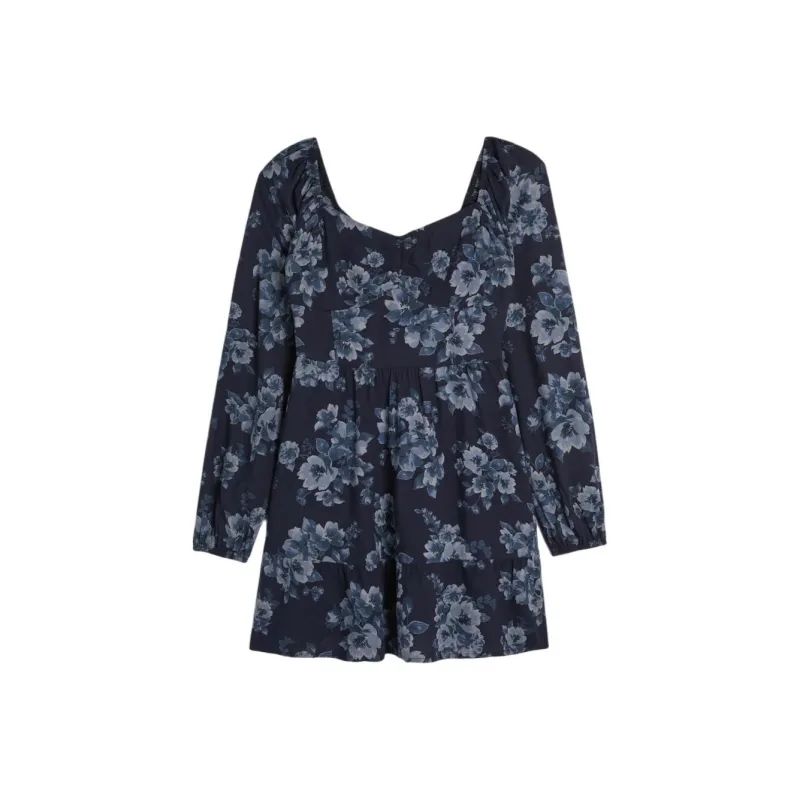 Hollister Long-Sleeved Dresses Women's Marine Blue-0