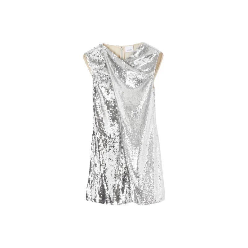 Burberry Sequined Jersey Dress 'Dark Birch Brown'-0