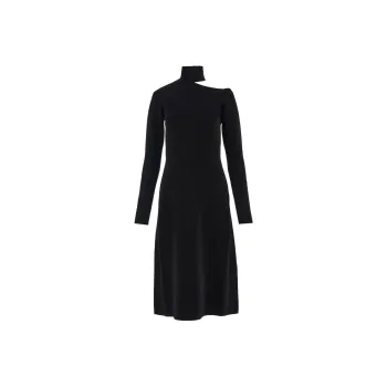 Ferragamo Cut out Knitted Midi Dress